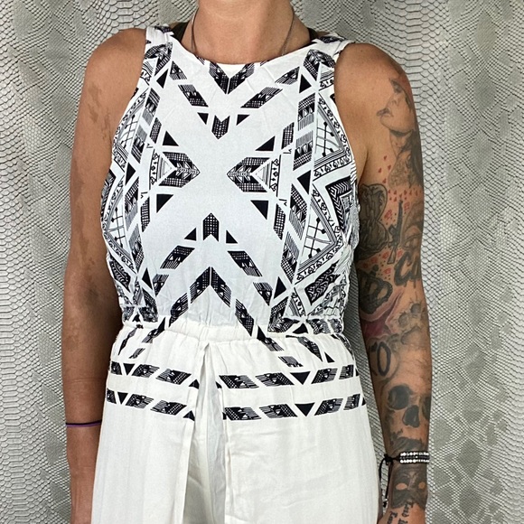 Ella moss white bohemian tribal romper dress - Picture 5 of 9